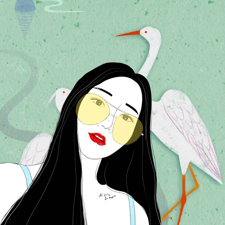 卡通人物 动漫人物 手绘头像 插画 泄露了仙气°