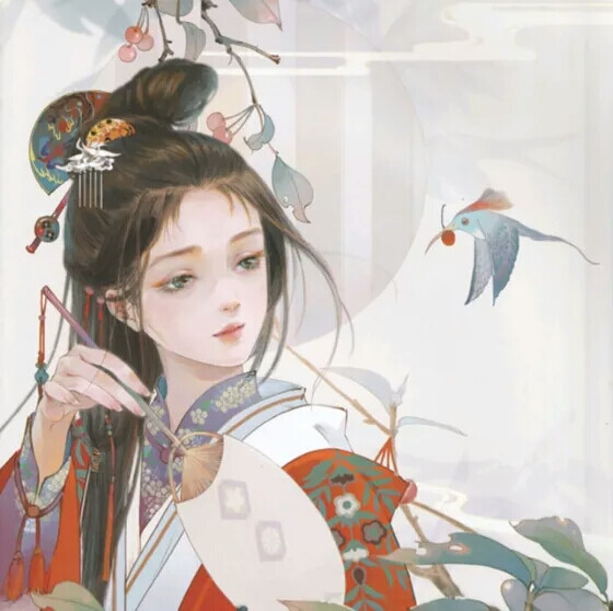 字图白边女头全套背景表情古风小头像闺密情人民币表情包微信动漫图片