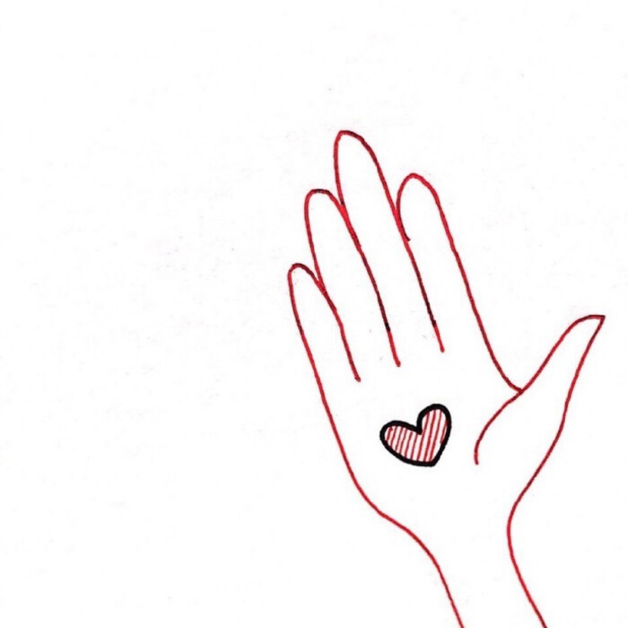 情侣 闺蜜 头像 一对 卡通 小心心 手