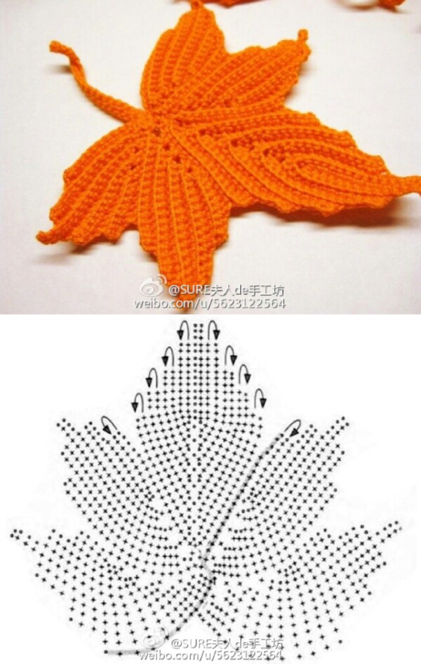 毛衣秋叶的织法图片
