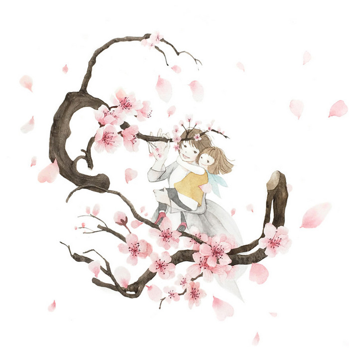 赏花~ 插画师rosa作品