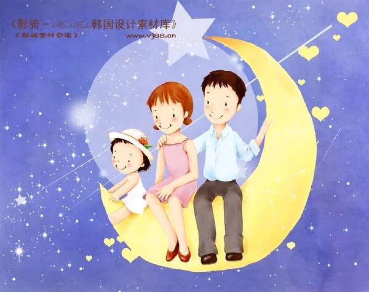三口之家糯米纸打印图.