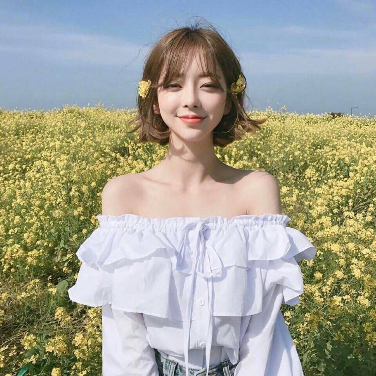 头像 女头 少女 春天