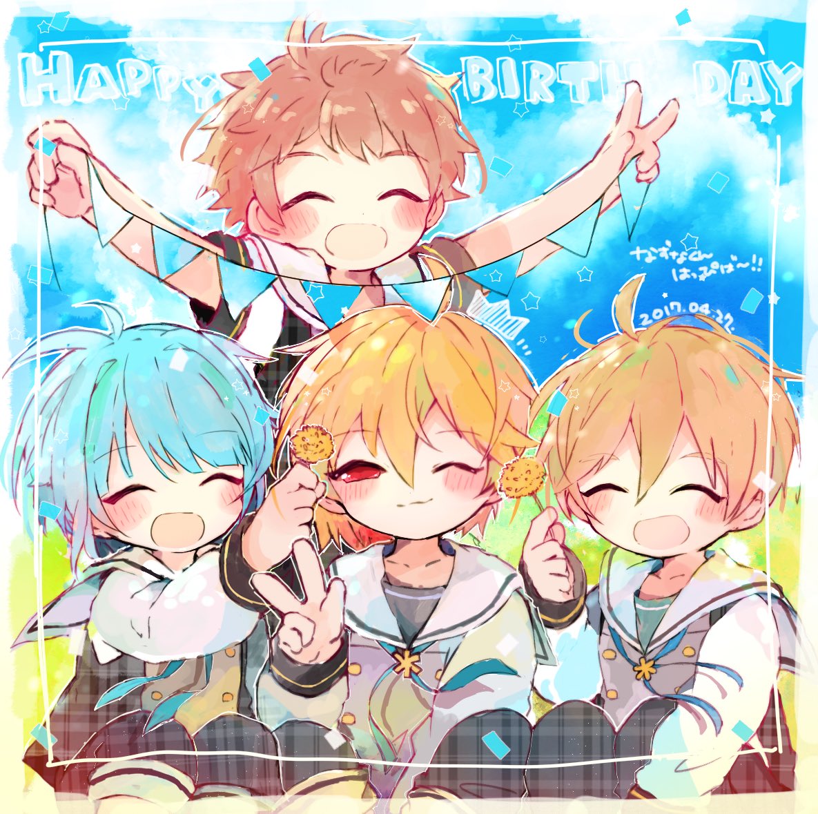 沐湷搬运偶像梦幻祭 仁兔成鸣 美少年 正太 治愈 温馨 ra*bits 壁纸