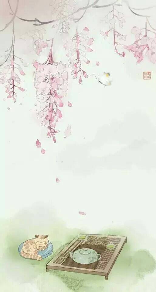 手绘,古风素材,配饰,风景,插画,水彩