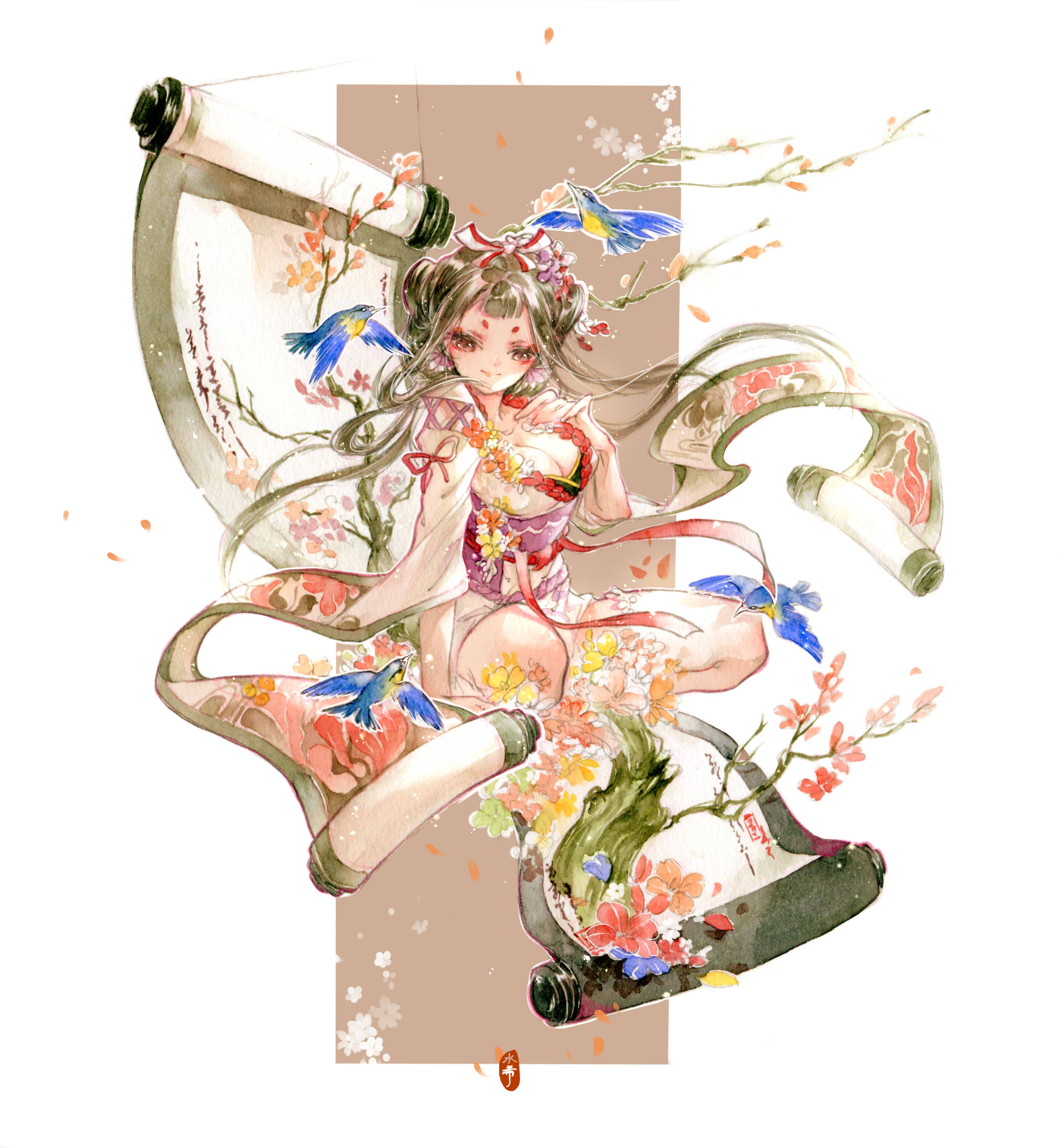 【侵删】阴阳师 水希 p站_id=62016159 阴阳师手游 花鸟卷