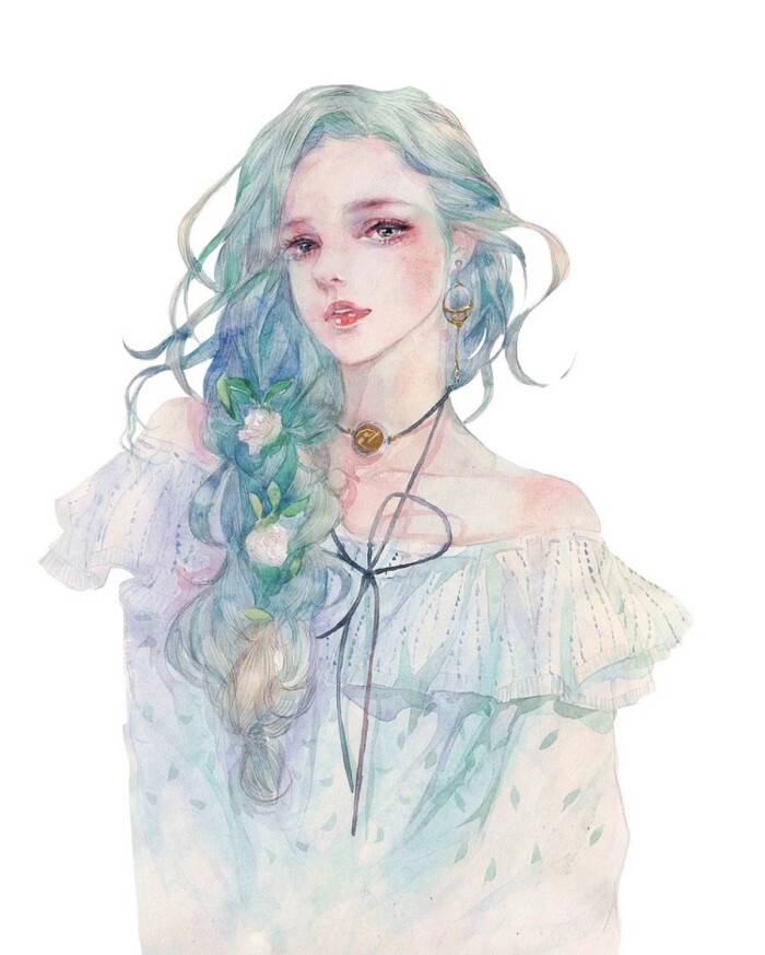 水彩少女