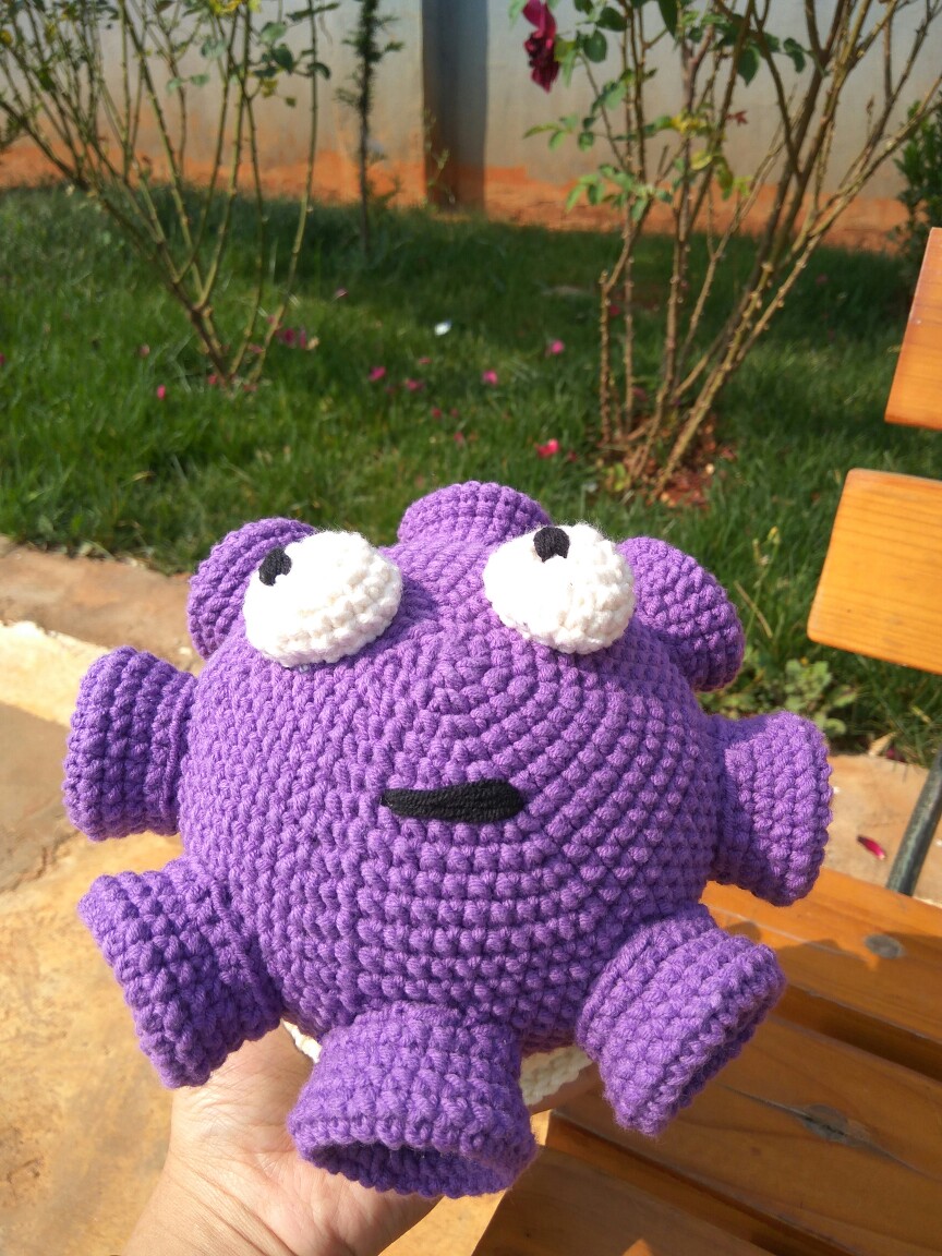 钩针玩偶成品 植物大战僵尸 喷雾蘑菇 纯棉毛线编织