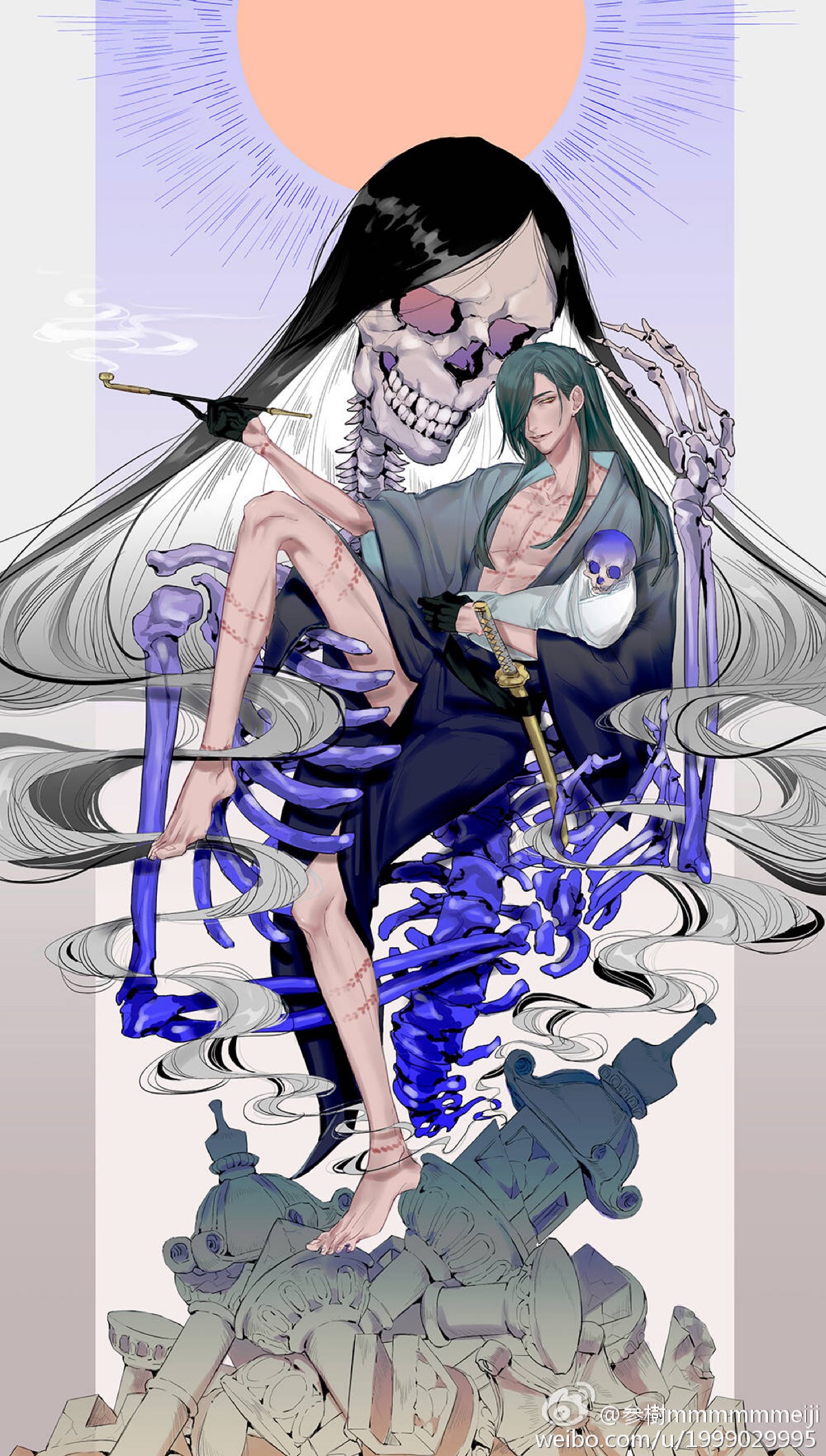 【刀剑乱舞】にっかりさん 笑面青江(无授权侵删)