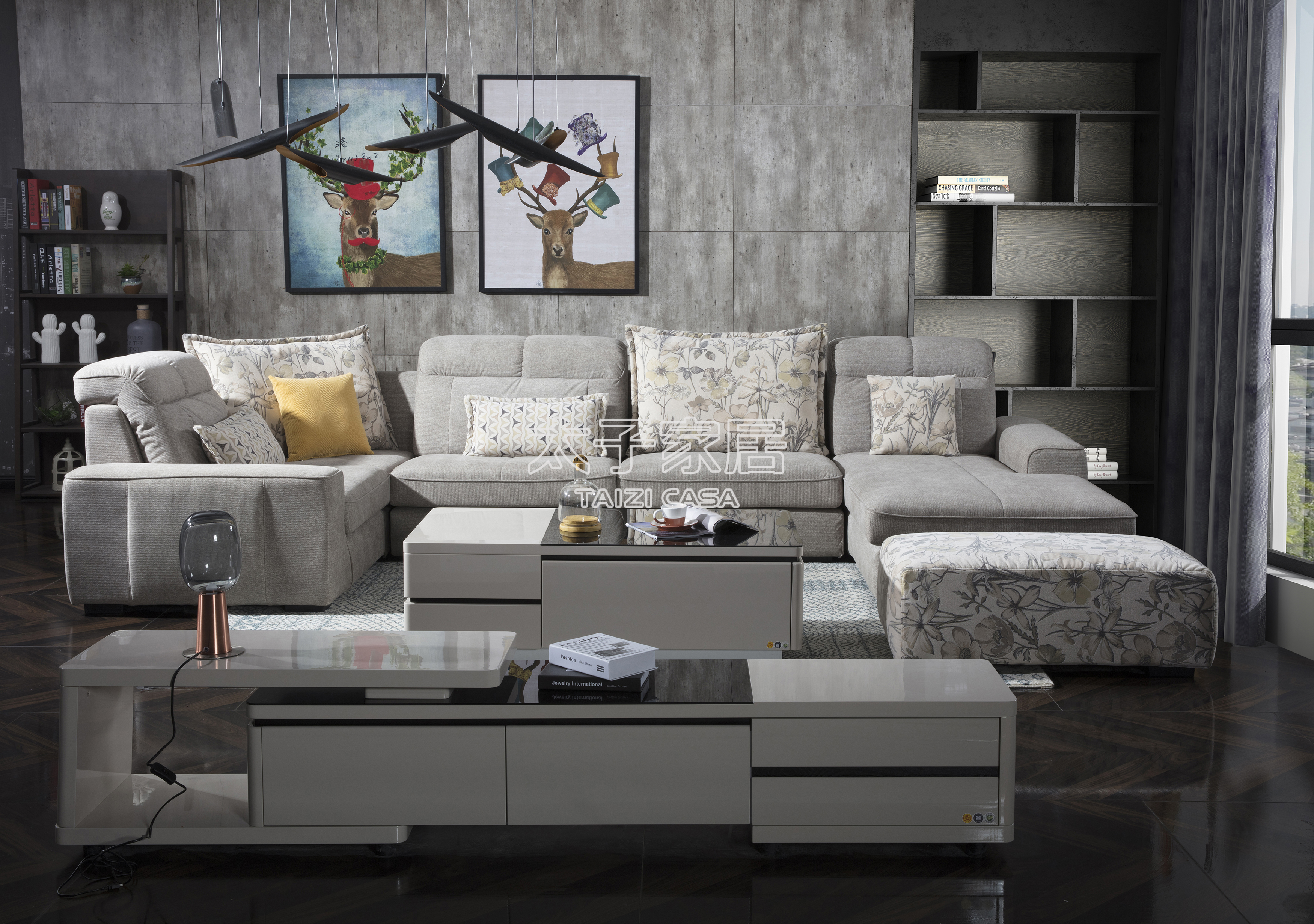 欧美新古典时尚皮布沙发,以尊贵,典雅,后现代的品味,典雅的设计,呈现