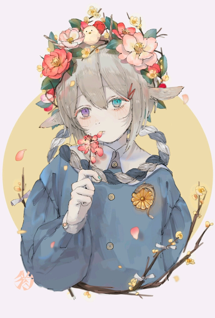 少女(男) 二次元 插画 清新 华丽 唯美 可爱 意境 软萌 软妹(?