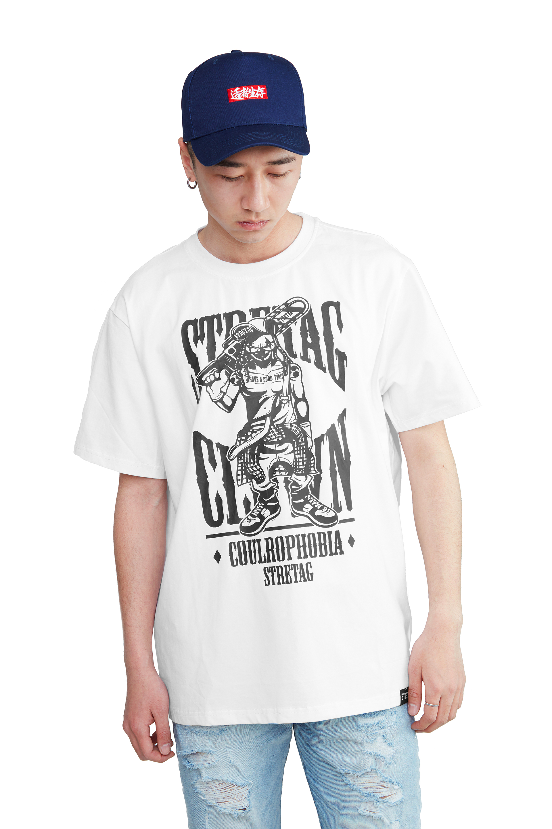 stretag思锐泰格短袖t恤小丑西海岸美式街头男女情侣体恤适者生存