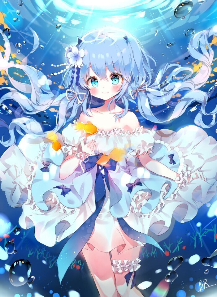 p站 少女 蓝色系