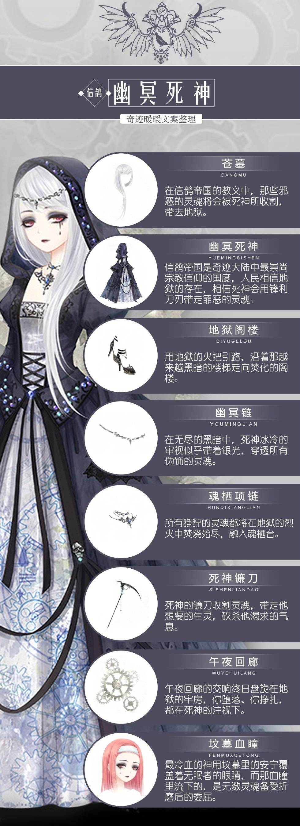 【信鸽王国·幽冥死神】 #奇迹暖暖# #奇迹暖暖文案