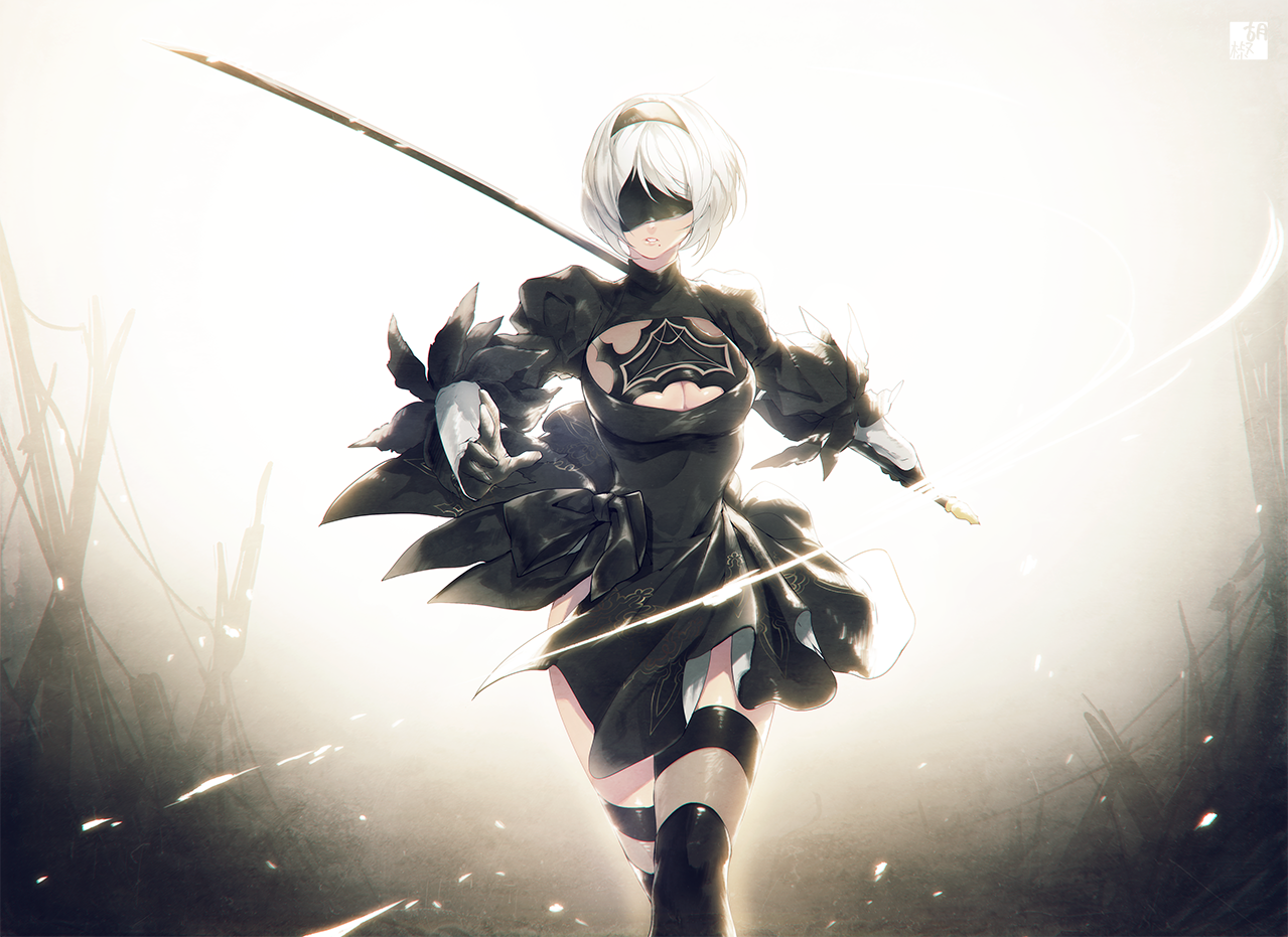 nier:automata 尼尔:机械纪元 绘师:胡椒 本作品pixiv id=62951709
