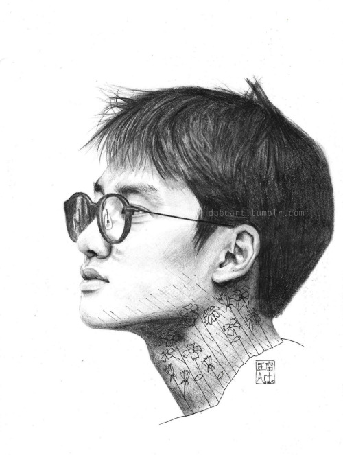 都暻秀 手绘 漫画 插画 素描 exo手绘