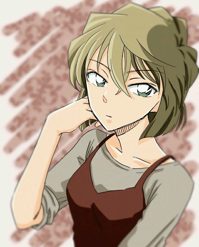 见插画水印灰原哀,日本动漫《名侦探柯南》中的主要人物,本名宫野志保