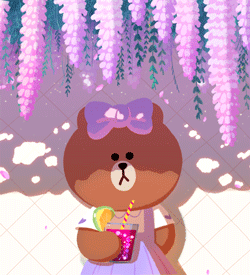 line friends 壁纸 iphone 可妮兔布朗熊 更多line friends壁纸请关注