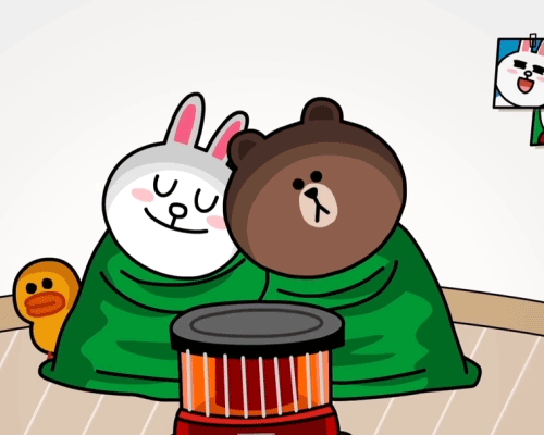 line friends 壁纸 iphone 可妮兔布朗熊 更多line friends壁纸请关注