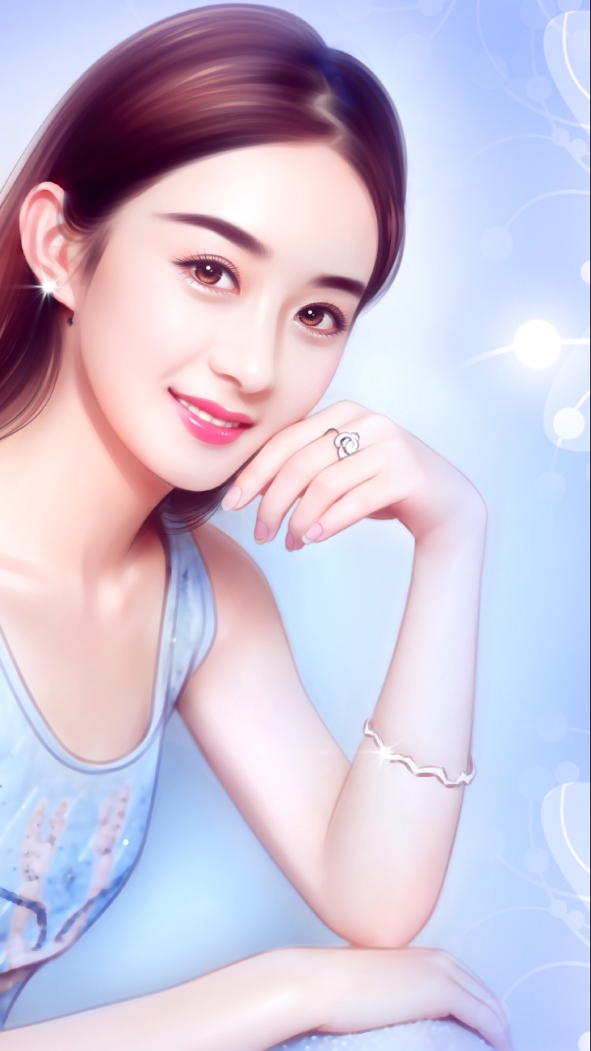赵丽颖转手绘