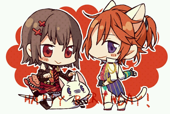 月歌 叶月阳 元宫祭莉 q版 美少年 美少女 萌