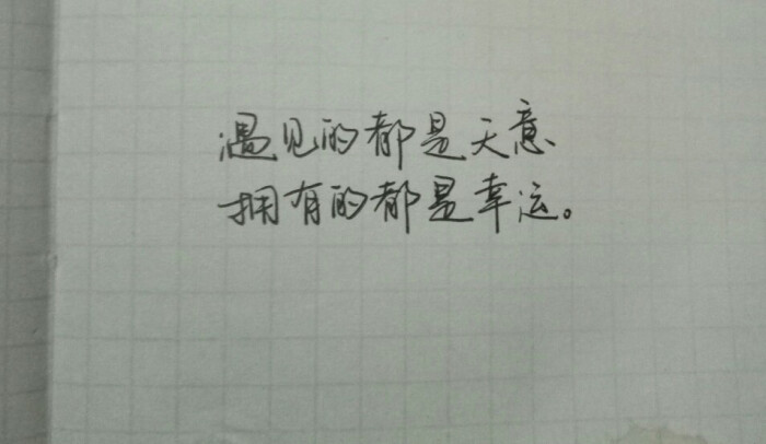 遇见的都是天意
