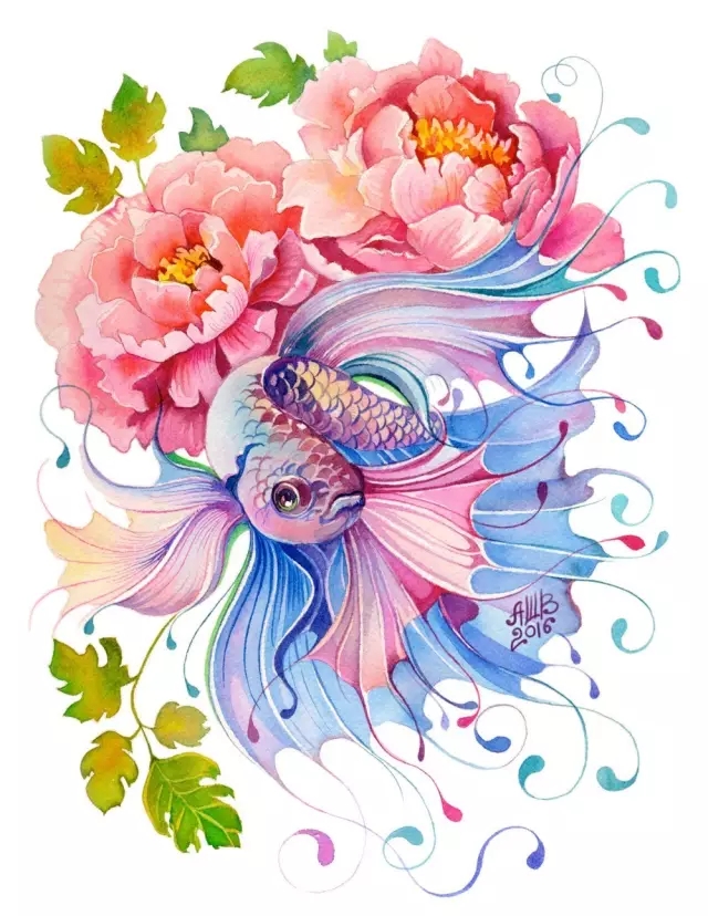水彩鱼