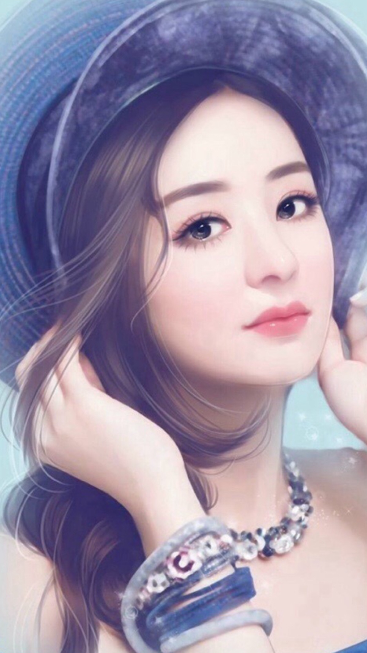 赵丽颖转手绘