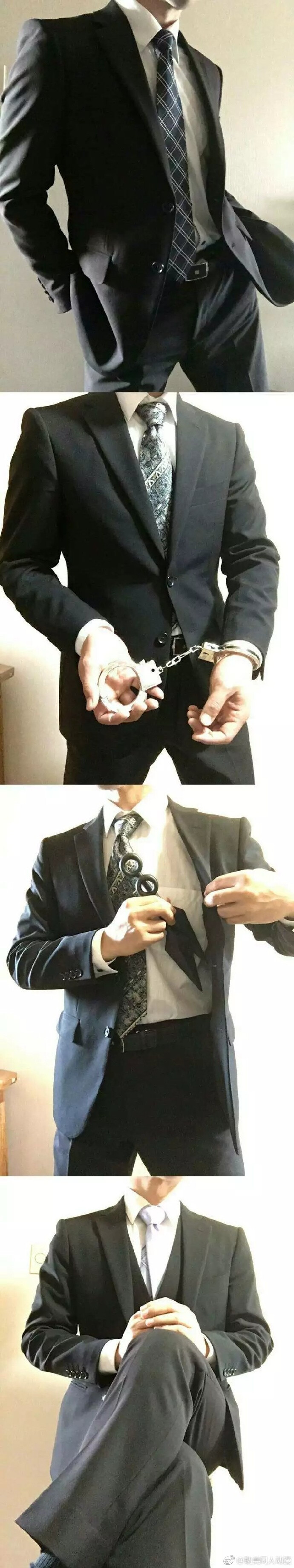 各种西装摆po,每次看都各种酷帅狂霸跩,但又各种禁欲!#漫画