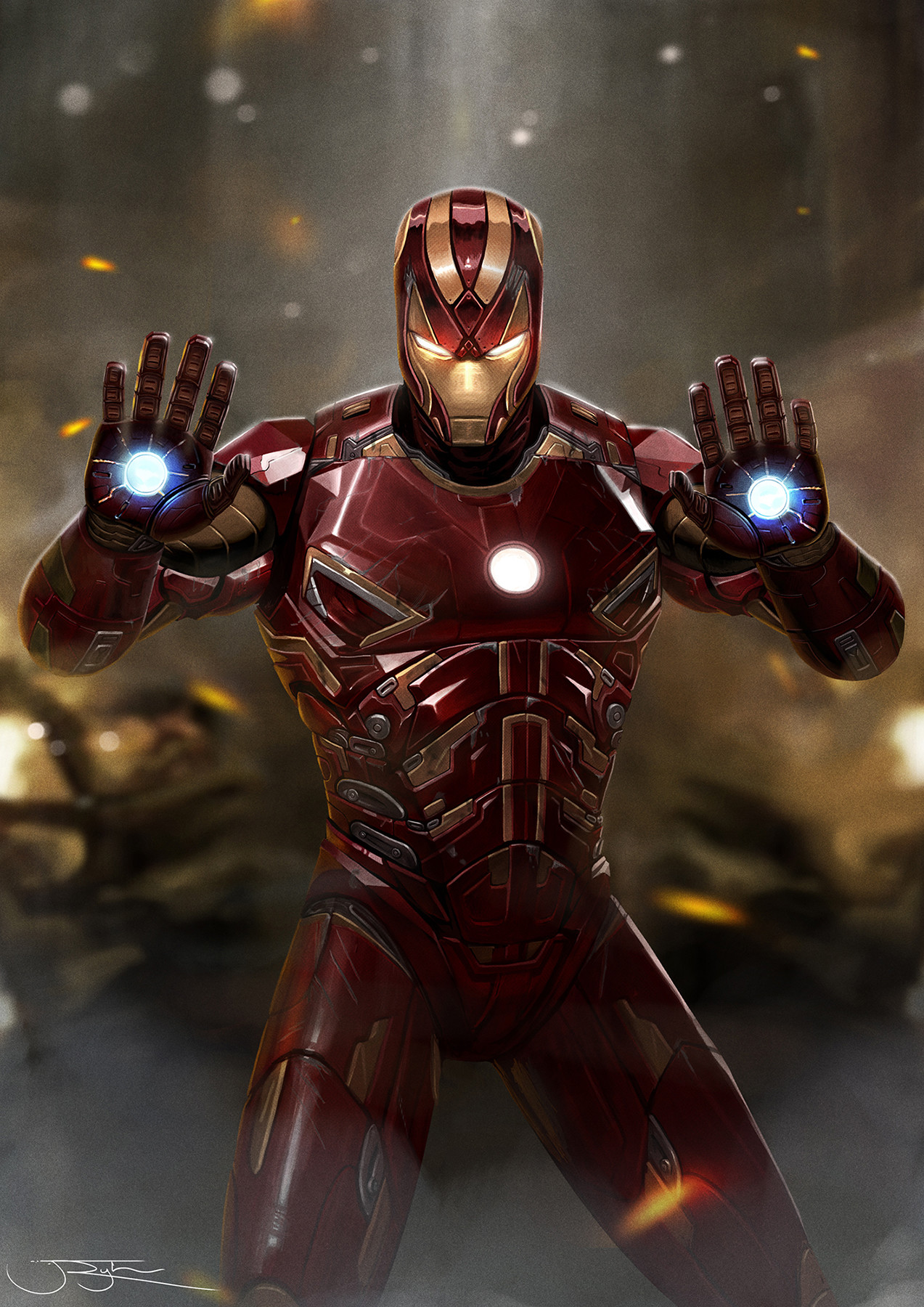 artstation - iron man, josh ryba