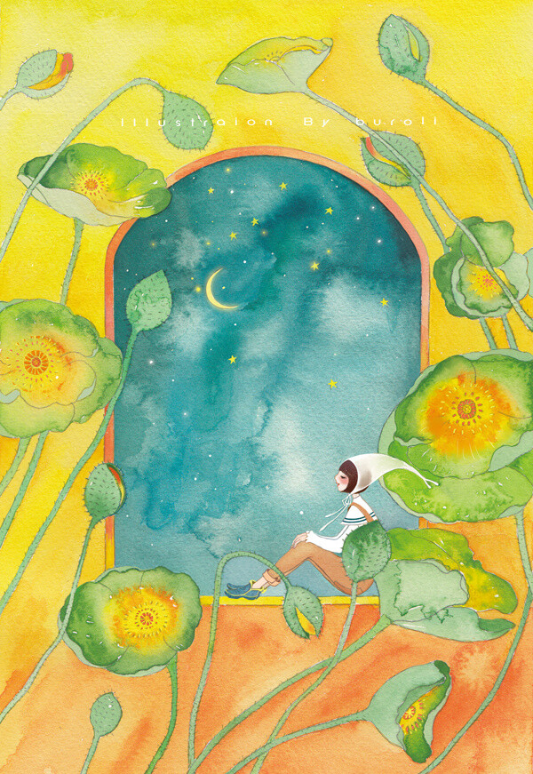 水彩 插画 绘师:卜若梨