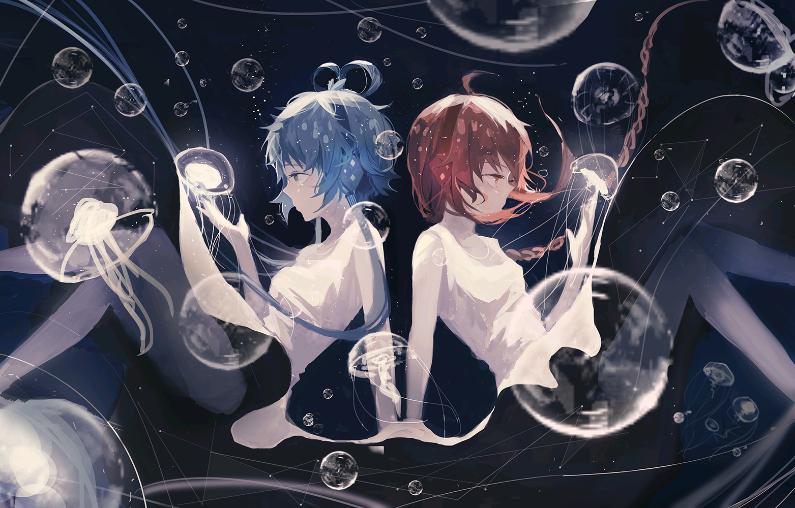 『vocaloid china』〈洛天依乐正绫〉〔挚〕 画师:cocytopia pixiv:id