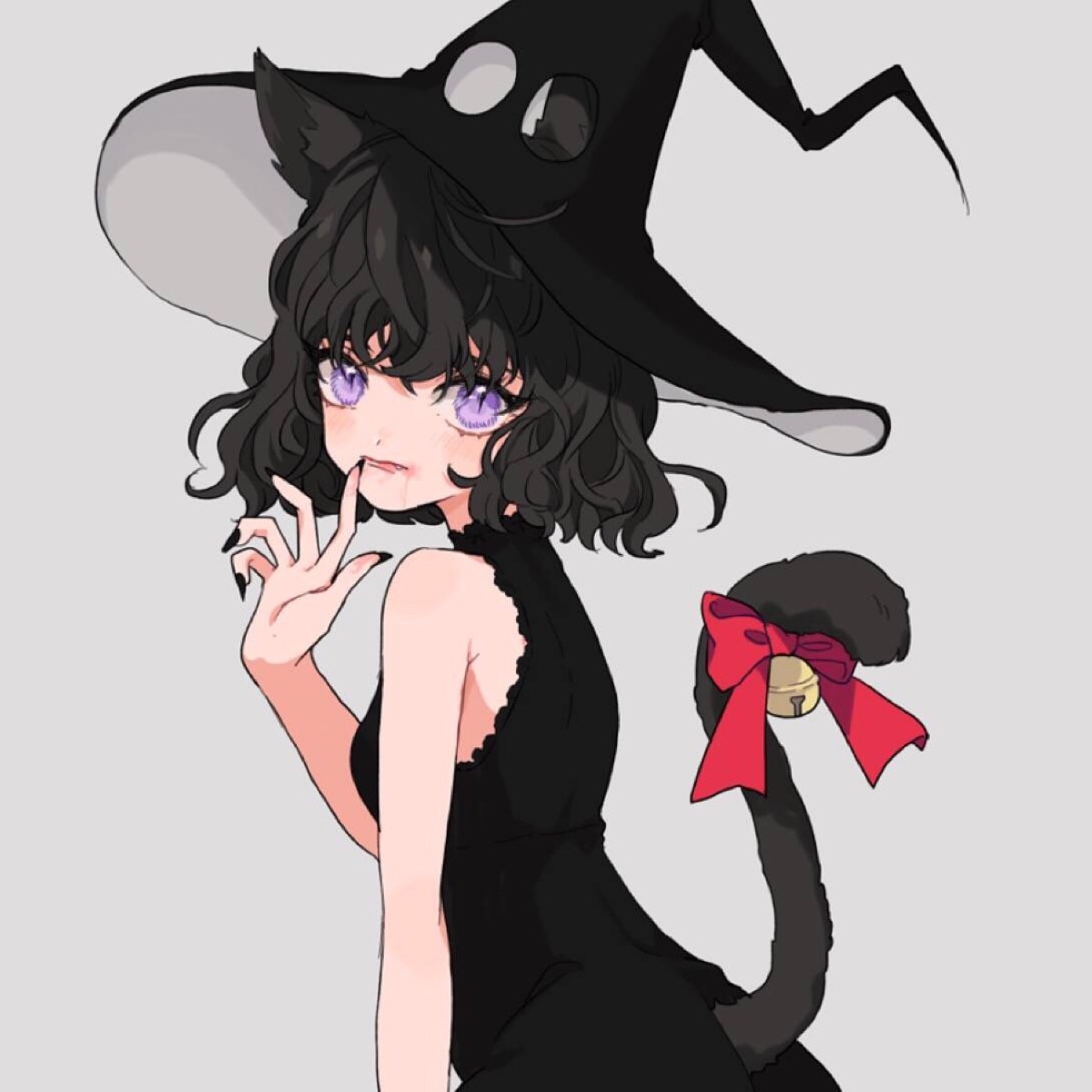 少女头像 二次元 萌萌哒 猫咪 万圣节 喵呜