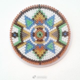 我爱拼豆# 给我一块圆板,我能把自己拼晕了……图9是教你们怎么拼圆