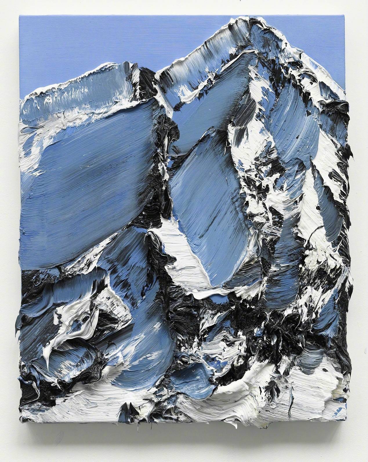 油画雪山.(立体感)