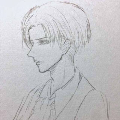 超好看的手绘动漫男生中分 帅气 侧颜 冰山