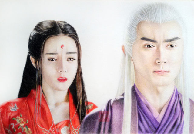 白凤九,手绘,彩铅