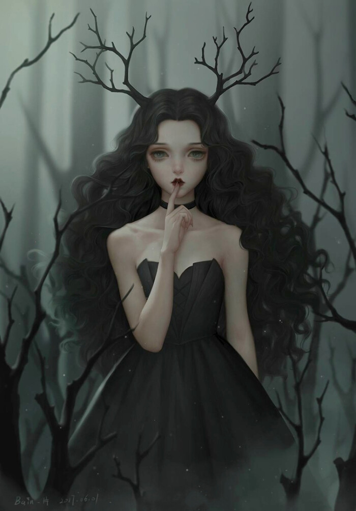 哥特cg 厚涂 暗黑 少女