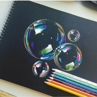 泡泡的画法彩铅最简单图片