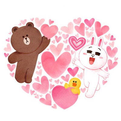 line friends 壁纸 iphone 可妮兔布朗熊 更多line friends壁纸请关注