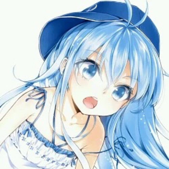 藤和艾莉欧 萌 蓝色系 可爱 萝莉 软妹 自截 漫头 卡通头像 动漫 by