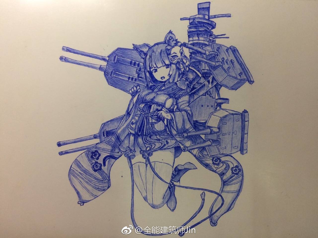 《碧蓝航线全套圆珠笔手绘系列》山城