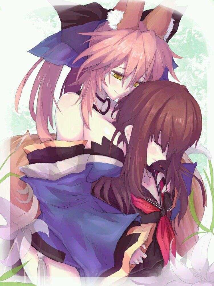 fate extra ccc,扎比子,玉藻前,狐女主,百合,p站id47615923