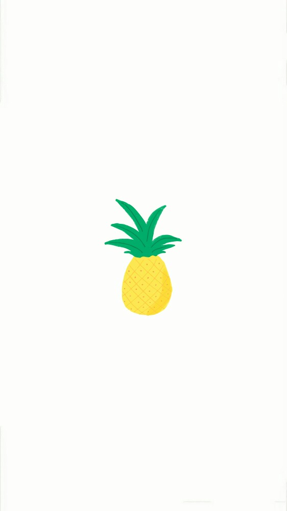 白色 壁纸 简约 水果 菠萝