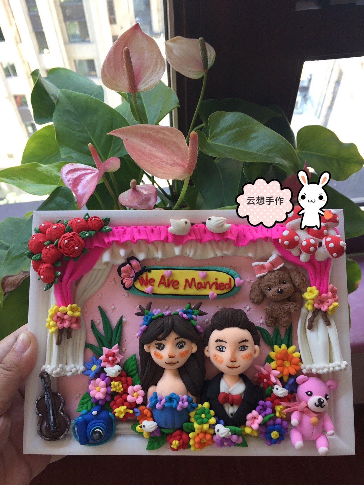 婚礼主题粘土,关注新浪微博"雅艳手作"找我.