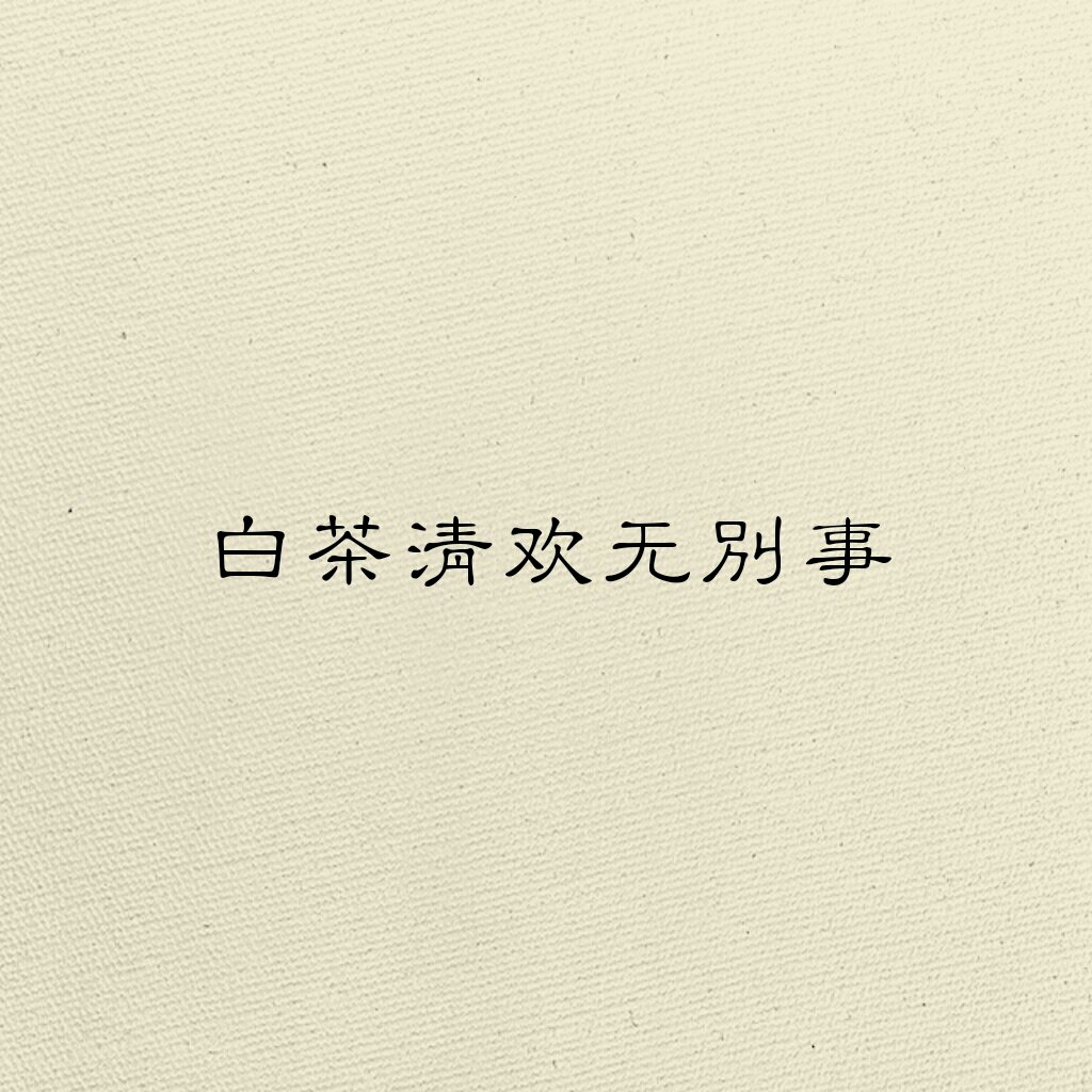 白茶清欢无别事