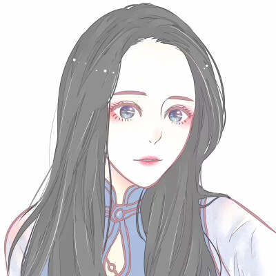 手绘头像 插画头像 绘画头像 动漫头像 卡通头像 漫画头像@四眼妹丫
