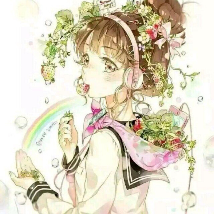 草莓音乐可爱漂亮少女图片-堆糖,美好生活研动漫女生清纯的图片