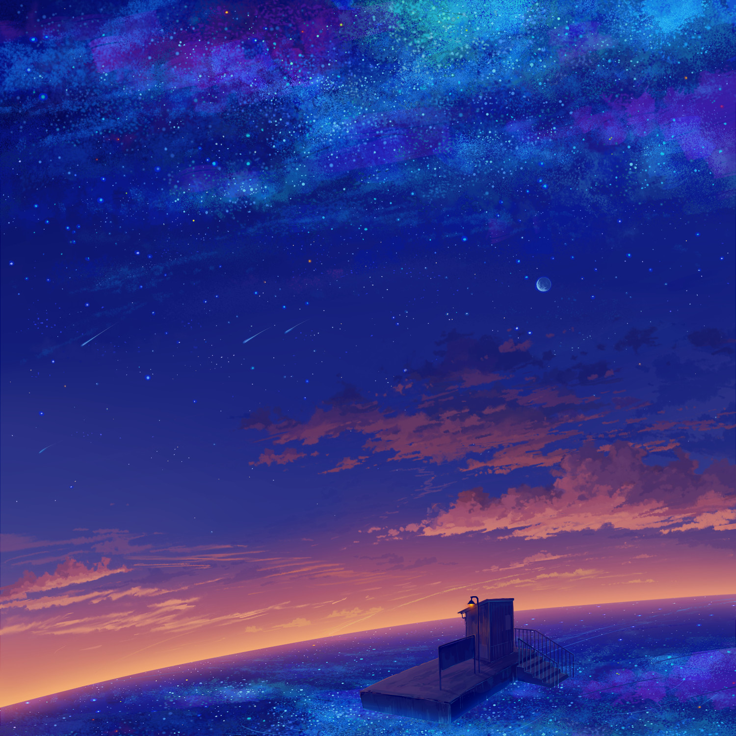 仰望星空图