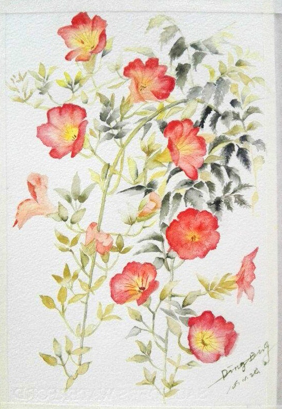 第四期花卉水彩中级班习作 # 繁花似锦